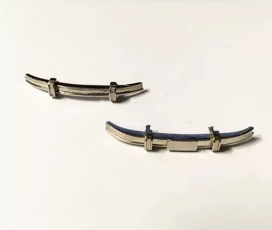 Peugeot 203 - Pare Chocs AV/AR - White Metal - Ech 1/43