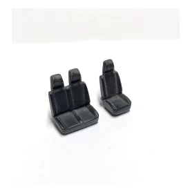 Siège 2+1 places pour fourgon - Résine - Noir - 1:43 |Pièces et kit...