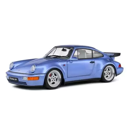 Marketplace : PORSCHE 911 Turbo 1990 bleu - Solido - 1:18