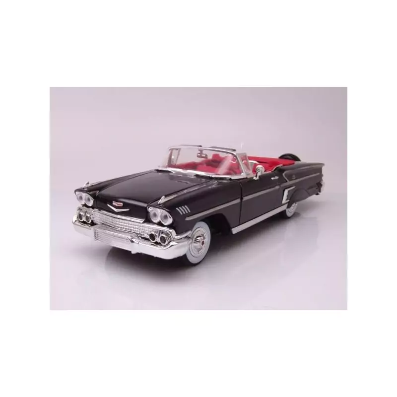 Marketplace : CHEVY Impala 1958 cabriolet noir - Motor Max - 1:18
