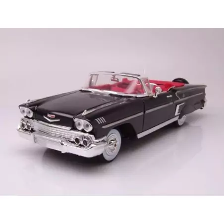 Marketplace : CHEVY Impala 1958 cabriolet noir - Motor Max - 1:18