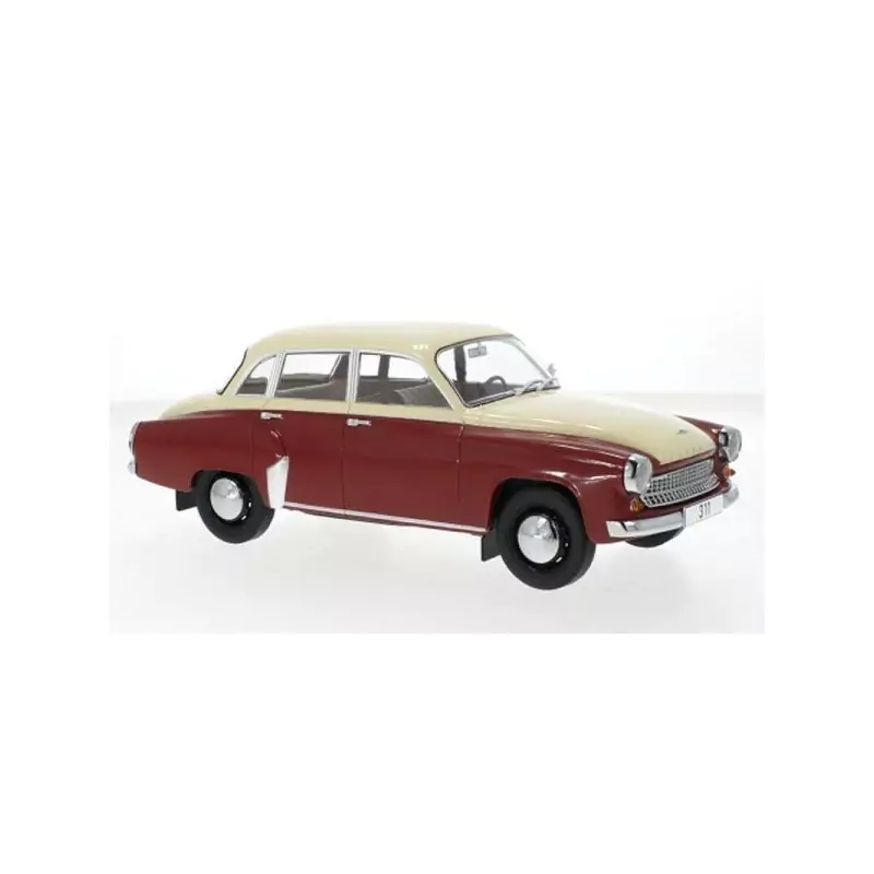 Marketplace : WARTBURG 311 1959 Bordeaux et beige - ModelCar - 1:18