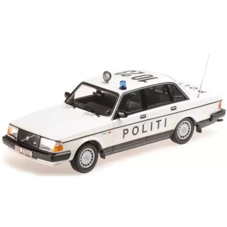 Marketplace : VOLVO 240 GL 1986 police du Danemark - Minichamps - 1:18