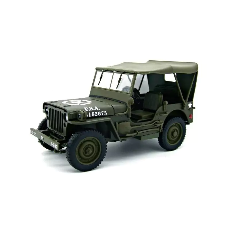 Marketplace : JEEP WILLYS US Army 1944 bâche fermée - Welly - 1:18
