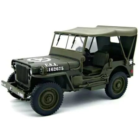 Marketplace : JEEP WILLYS US Army 1944 bâche fermée - Welly - 1:18