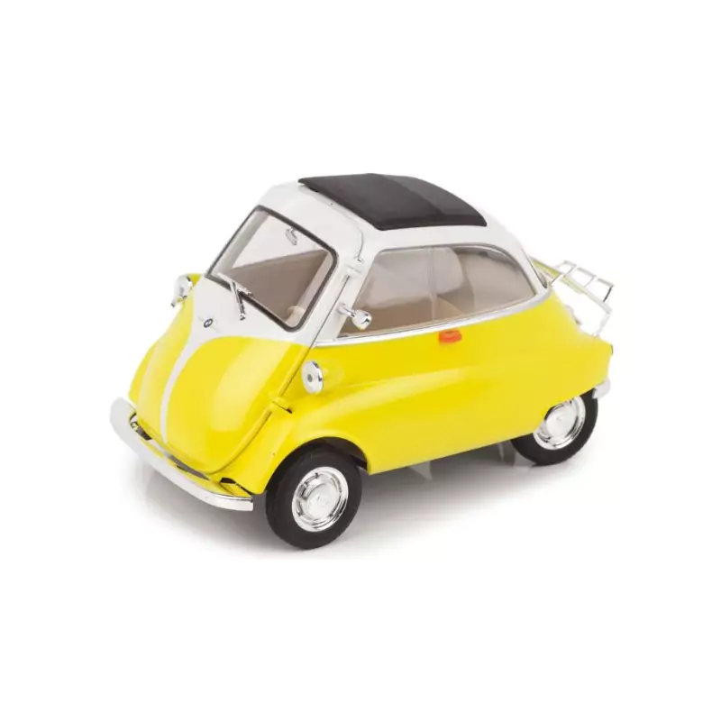 Marketplace : BMW Isetta jaune et blanc - Welly - 1:18