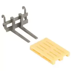 Marketplace : Fourche à palettes avec une palette pour ATLAS Weycor...