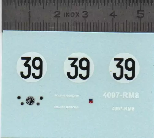 Décalcomanie - Simca Le Mans 1939 - Ech. 1:43 |Pièces et kits pour ...