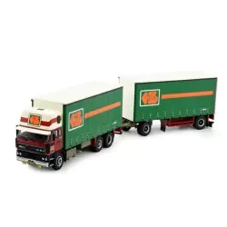 Marketplace : DAF 2800 6x2 porteur avec remorque 2 Essieux ZIJDERLA...