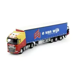 Marketplace : DAF XG 4x2 avec remorque 3 essieux et chariot élévate...