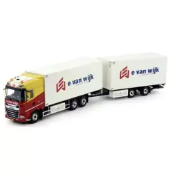 Marketplace : DAF XG+ 6x2 porteur avec remorque 2 Essieux Transport...