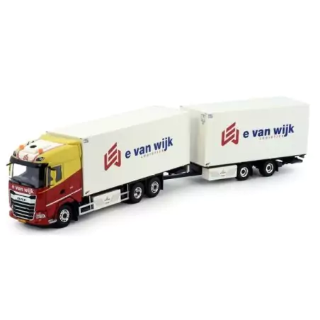 Marketplace : DAF XG+ 6x2 porteur avec remorque 2 Essieux Transport...