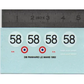 Décalcomanie DB Panhard Le Mans 1952 - Ech. 1:43 |Pièces et kits po...
