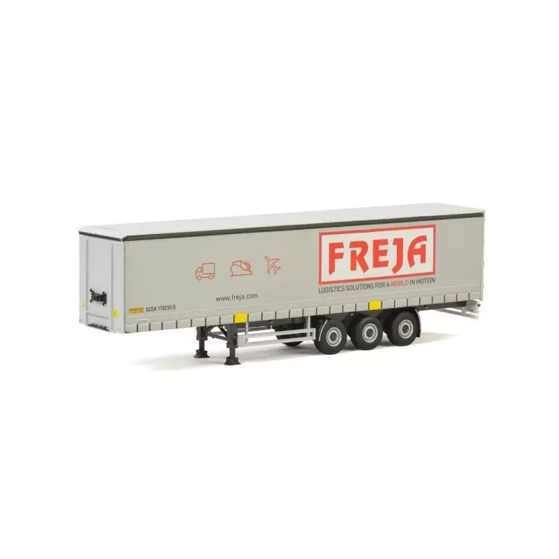 Marketplace : Remorque bachée 3 essieux FREJA - WSI - 1:50