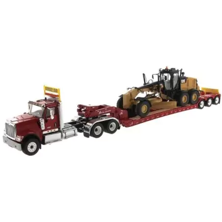 Marketplace : INTERNATIONAL HX520 6x4 + remorque porte engins XL120...