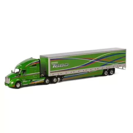 Marketplace : KENWORTH T 680 6x4 avec remorque 2 Essieux - WSI - 1:50