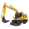 Marketplace : Pelle sur pneus KOMATSU PW180-11 avec godet et martea...