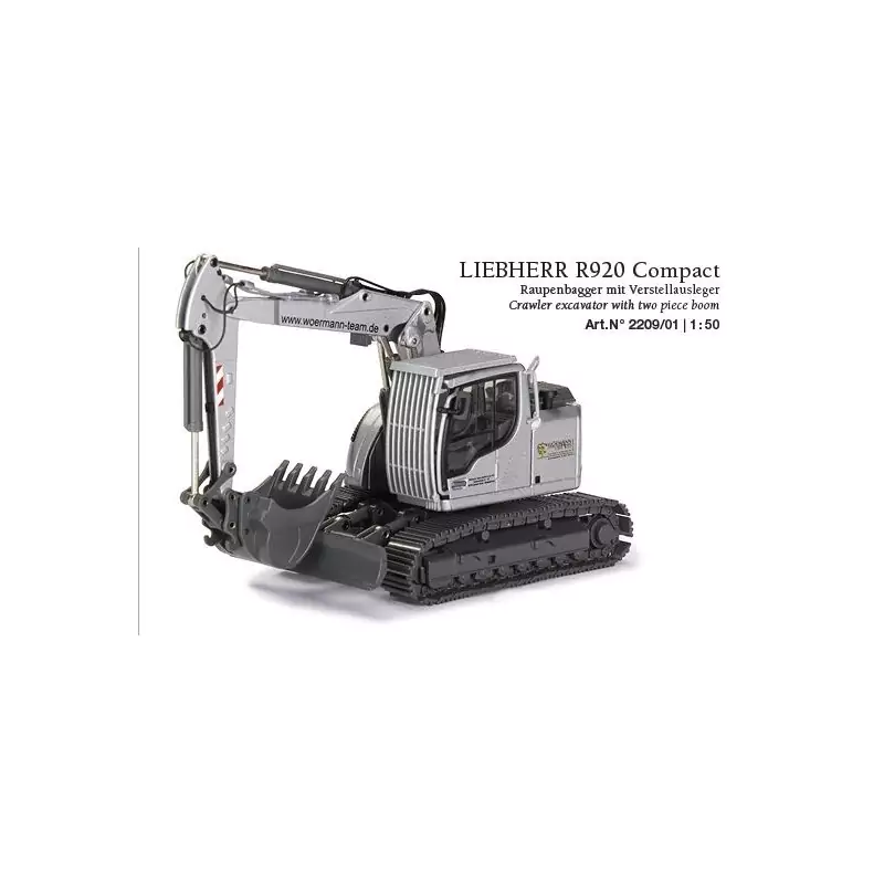 Marketplace : LIEBHERR R920 Compact grise - Conrad - 1:50