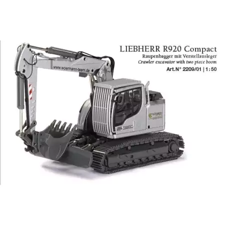 Marketplace : LIEBHERR R920 Compact grise - Conrad - 1:50