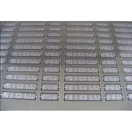 Marketplace : Gravure pour contrepoids LIEBHERR LR / LG1750 - YCC -...