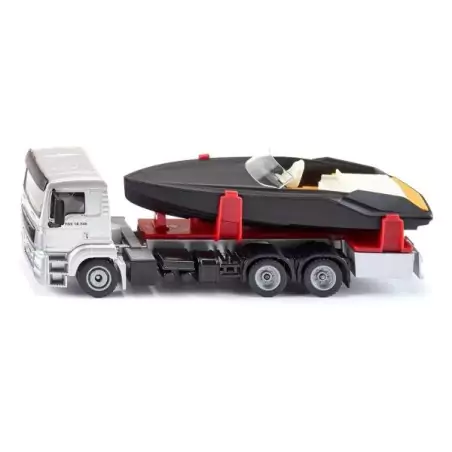 Marketplace : MAN LKW 6x2 porteur avec bateau - Siku - 1:50
