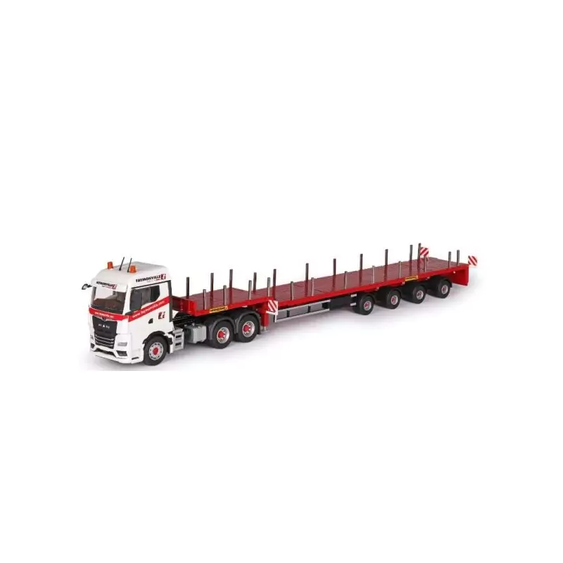 Marketplace : MAN TGX GM 6x4 avec plateau 4 Essieux FAYMONVILLE TEL...