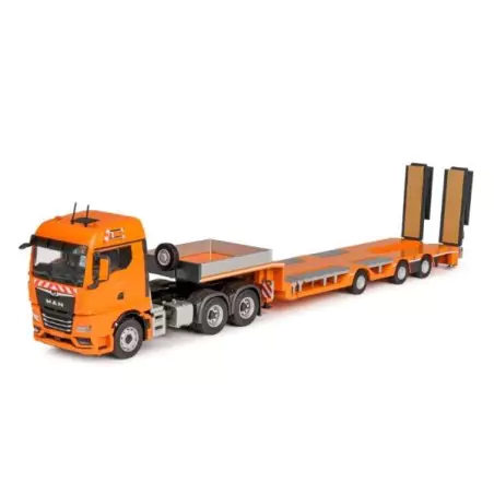 Marketplace : MAN TGX GM 6x4 avec porte engins 3 Essieux Orange - C...