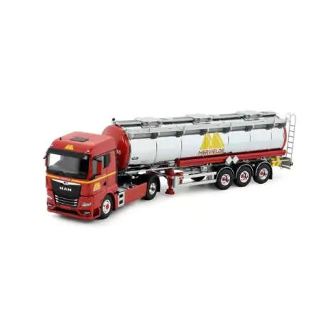 Marketplace : MAN TGX GM 4x2 avec remorque citerne 3 essieux MERVIE...