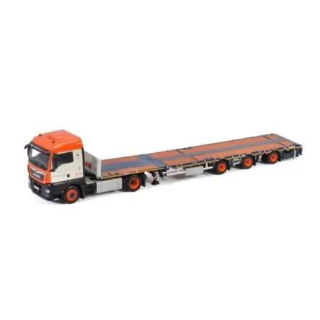 Marketplace : MAN TGX XLX EURO 6C 4x2 avec plateau 3 essieux UNIVER...