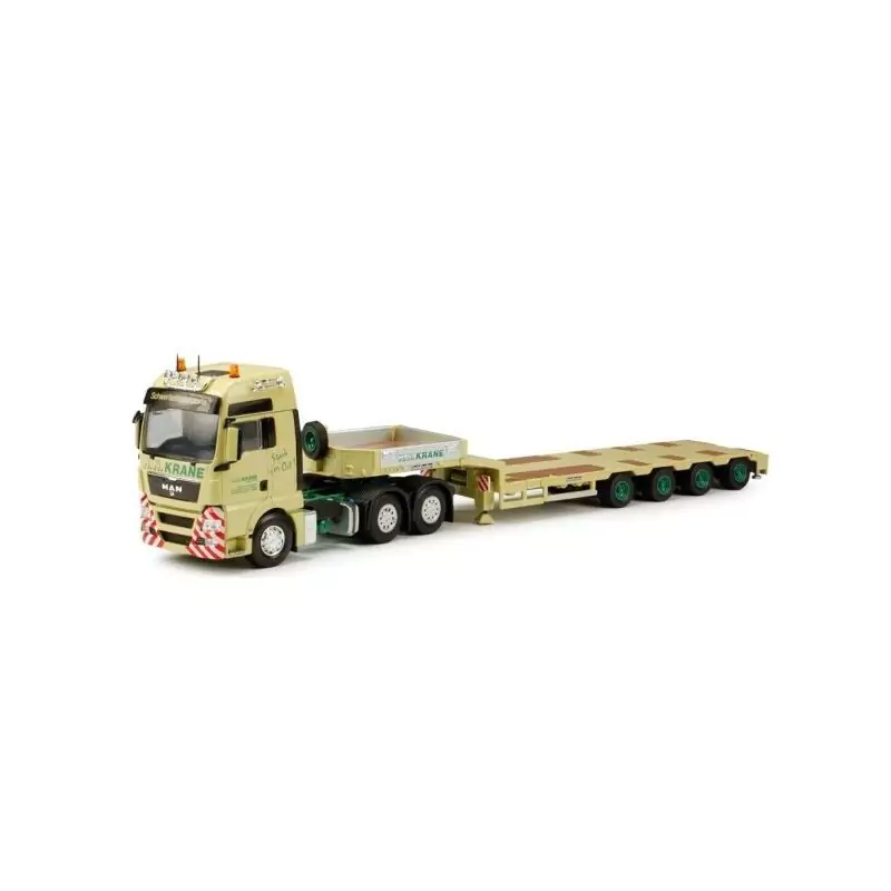 Marketplace : MAN TGX XXL 6x4 avec remorque 4 essieux GOLDHOFER H.N...