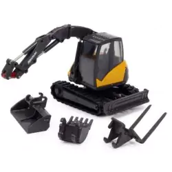 Marketplace : Mini-pelle MECALAC 8MCR avec accessoires - Conrad - 1:50