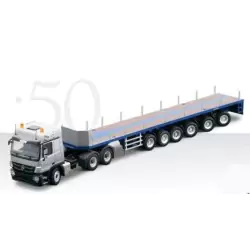 Marketplace : MERCEDES ACTROS MP3 6x4 GOLDHOFER Avec remorque 6 Ess...