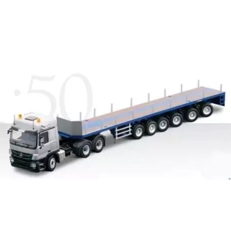 Marketplace : MERCEDES ACTROS MP3 6x4 GOLDHOFER Avec remorque 6 Ess...