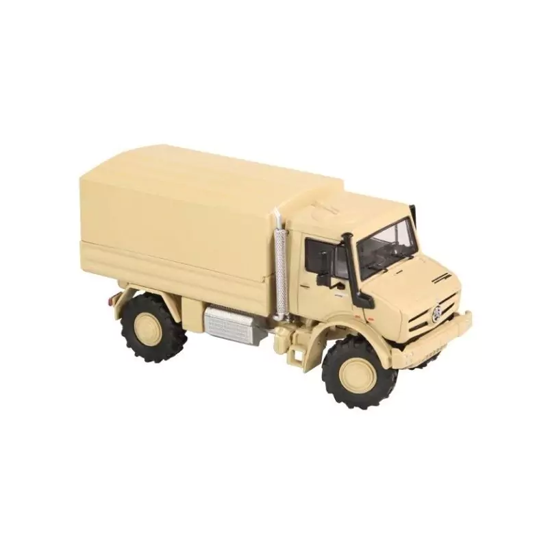 Marketplace : MERCEDES BENZ Unimog U 5023 plateau bâché sable - NZG...