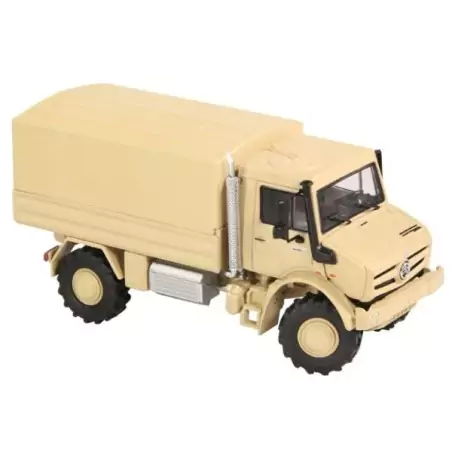 Marketplace : MERCEDES BENZ Unimog U 5023 plateau bâché sable - NZG...