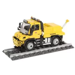 Marketplace : MERCEDES BENZ Unimog U 430 jaune ZAGRO rail/route des...
