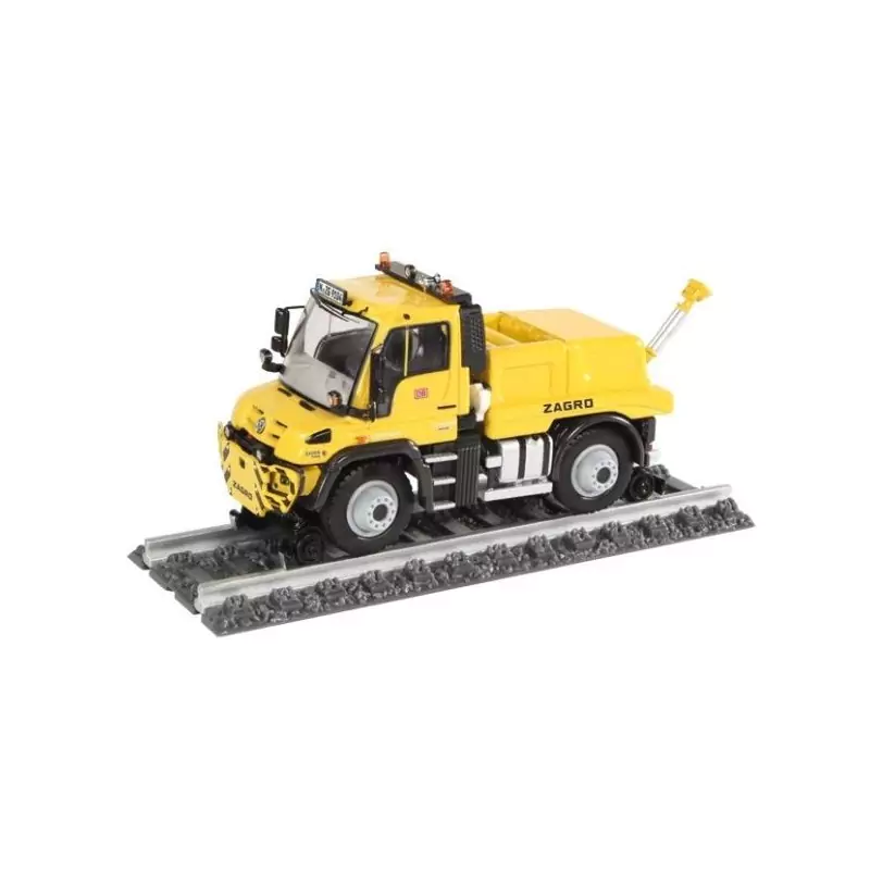 Marketplace : MERCEDES BENZ Unimog U 430 jaune ZAGRO rail/route des...