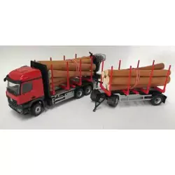 Marketplace : MERCEDES-BENZ Arocs porteur grumier avec remorque por...