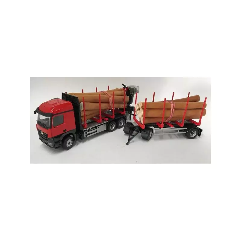 Marketplace : MERCEDES-BENZ Arocs porteur grumier avec remorque por...