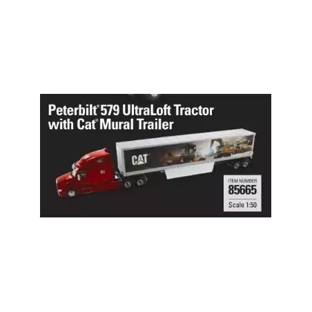 Marketplace : PERTERBILT 579 avec remorque CATERPILLAR - Diecast Ma...
