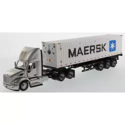 Marketplace : PETERBILT 579 6x2 avec porte container et container 4...