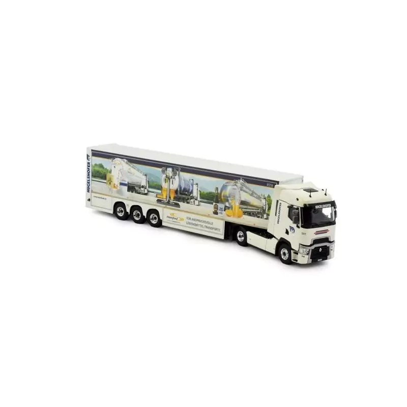 Marketplace : RENAULT T High 4x2 avec remorque 3 essieux HUGELSHOFE...