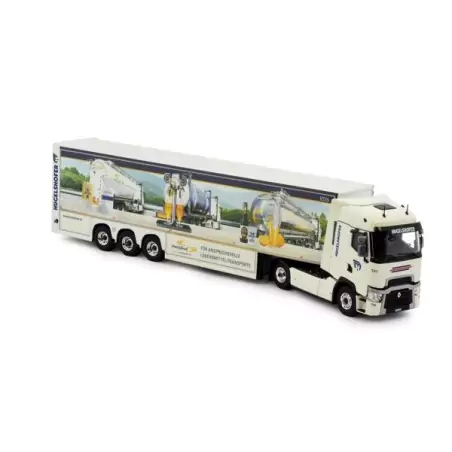 Marketplace : RENAULT T High 4x2 avec remorque 3 essieux HUGELSHOFE...