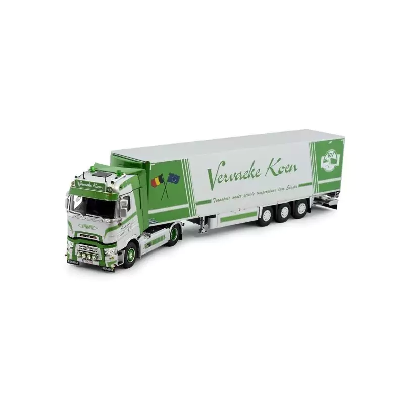 Marketplace : RENAULT T High 4x2 avec remorque frigo 3 Essieux VERV...