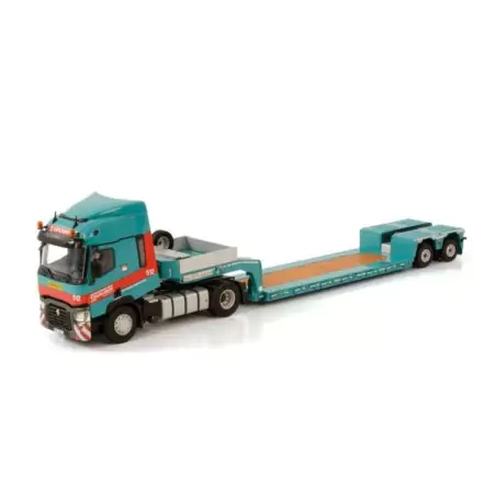 Marketplace : RENAULT T 4x2 avec plateau surbaissé 2 essieux GRUBER...