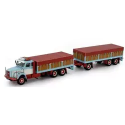 Marketplace : SCANIA L75 6x4 Porteur avec remorque 1+2 Essieux SCAN...