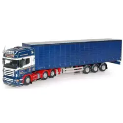 Marketplace : SCANIA R Topline 6x2 avec semi bachée 3 essieux Tautl...