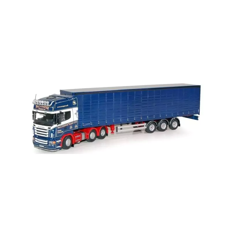 Marketplace : SCANIA R Topline 6x2 avec semi bachée 3 essieux Tautl...