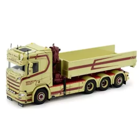 Marketplace : SCANIA R 8x4 porteur avec ampliroll et grue de déchar...