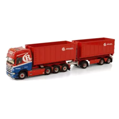 Marketplace : SCANIA R Highline 8x4 porteur avec remorque Ampliroll...